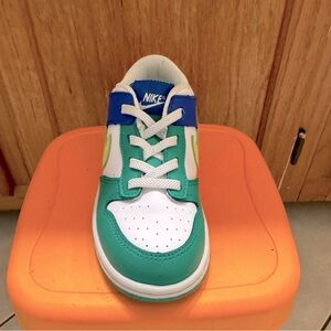 Nike Dunks green blue volt and white size 10c